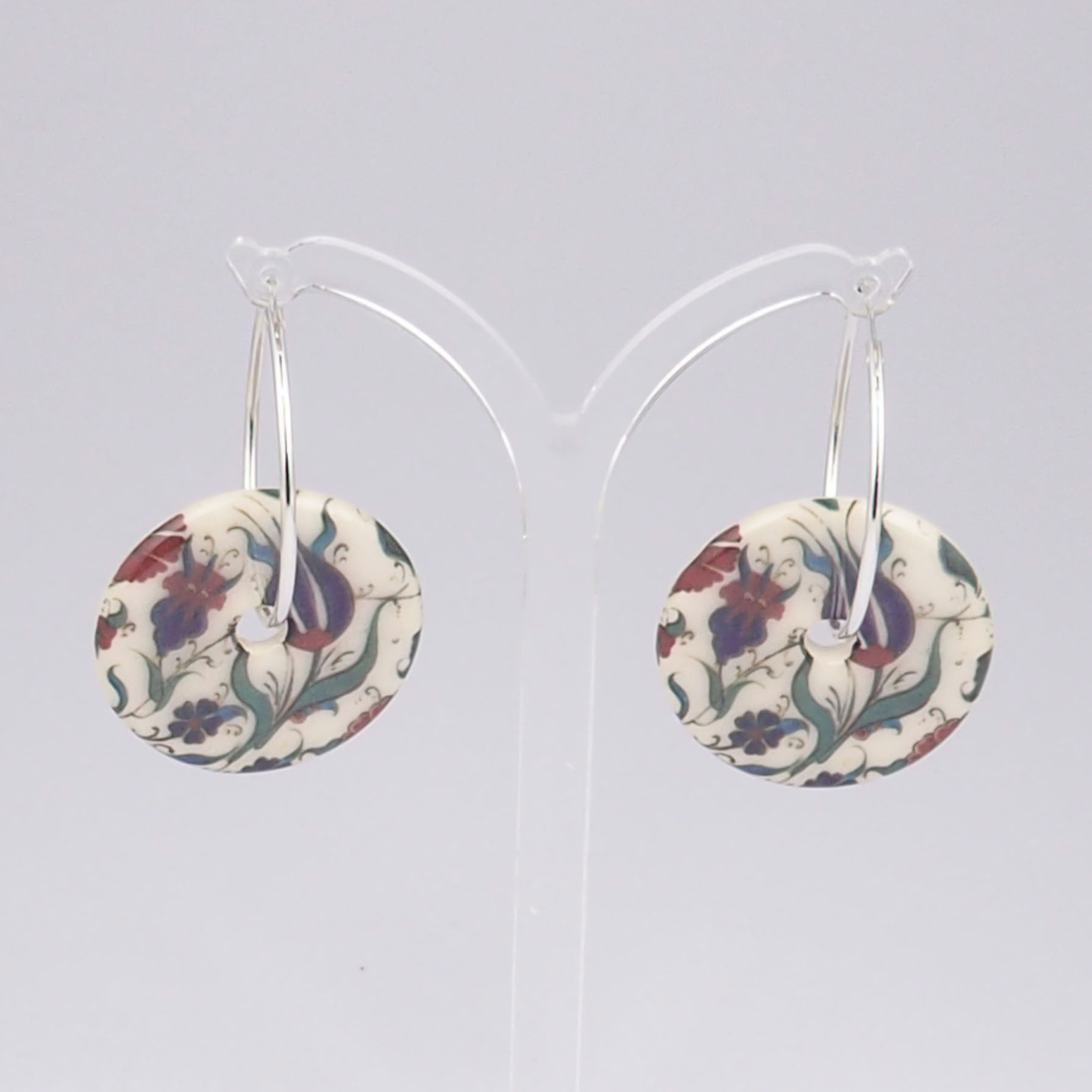 View Purple Flower earrings